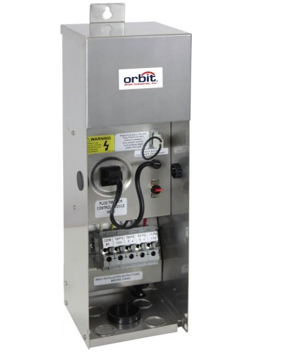 Orbit TRT-100-SS-TP 100W 12-15V Multi Tap With Timer and Photocell Transformer Stainless Steel