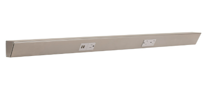 Task Lighting TRU36-2GD-P-SN 36" Angled Power Strip with Gray USB / Receptacles, Satin Nickel Finish