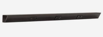 Task Lighting TRU42-3BD-P-BK 42" Angled Power Strip with Black USB / Receptacles - Black Finish