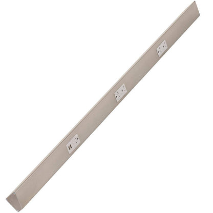 Task Lighting TRU48-3GD-P-SN 48" Angled Power Strip with Gray USB / Receptacles, Satin Nickel Finish