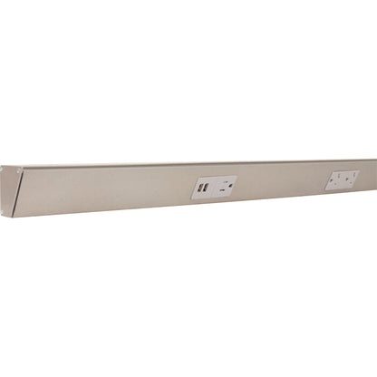 Task Lighting TRU60-4BD-P-BZ 60" TR USB Series Angle Power Strip with USB, Bronze Finish, Black Receptacles