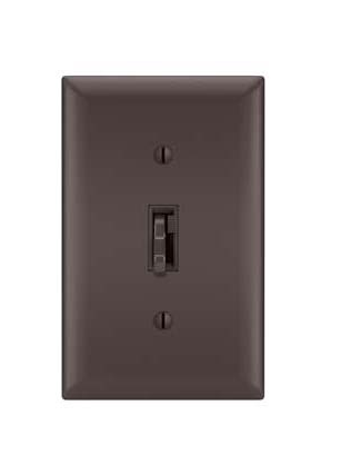 Wattstopper TSD4FBL3P 0-10V Fluorescent/LED Single Pole/3-Way Toggle Slide Dimmer, Preset, Brown Finish