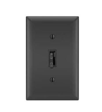 Wattstopper TSD4FBL3PBK 0-10V Fluorescent/LED Single Pole/3-Way Toggle Slide Dimmer, Preset, Black Finish