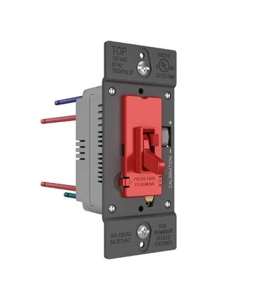Wattstopper TSD4FBL3PRED 0-10V Fluorescent/LED Single Pole/3-Way Toggle Slide Dimmer, Preset, Red Finish