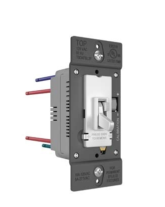 Wattstopper TSD4FBL3PW 0-10V Fluorescent/LED Single Pole/3-Way Toggle Slide Dimmer, Preset, White Finish