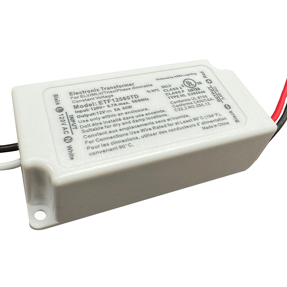 ABBA LIGHTING TSDCS60 60W Heavy Duty Commercial Plastic DC Transformer