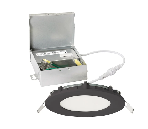 AFX Lighting TUCF04LAJD1BK Tuck LED Canless Recessed Fixture, Watt 10W, Selectable 5CCT