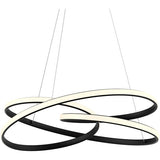 Dals Lighting TWPS-3K-BK Twist 1 Light 20.5 inch Black Pendant Ceiling Light, Twirl Small