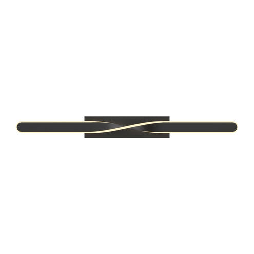 AFX Lighting TWTV3605L30D1BK Twist 2 Light 36 inch Black Bath Vanity Wall Light
