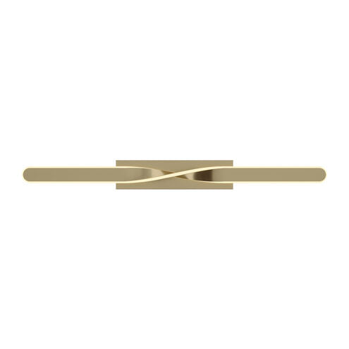 AFX Lighting TWTV3605L30D1SB Twist 2 Light 36 inch Satin Brass Bath Vanity Wall Light