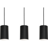 AFX Lighting TYKP04MBBKLNR3 Tyke 3 Light 5 inch Black Linear Pendant Ceiling Light