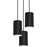 AFX Lighting TYKP04MBBKRND3 Tyke 3 Light 18 inch Black Pendant Ceiling Light