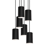 AFX Lighting TYKP04MBBKRND6 Tyke 6 Light 24 inch Black Pendant Ceiling Light