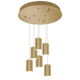 AFX Lighting TYKP04MBSBRND6 Tyke 6 Light 24 inch Satin Brass Pendant Ceiling Light