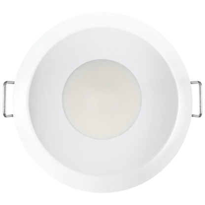 Lotus LED Lights L3F-SRT-WB-RF50-5C98 Tangra 3" Square Recessed Trim Downlight – 5CCT Selectable (2700K–5000K), 50° Beam, White-Black Duo Trim, Frosted Glass Reflector, CRI98