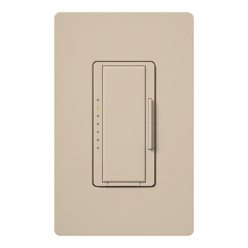 Lutron MSC-1000M-TP Maestro Satin Digital Fade Dimmer, Single Pole/Multi-Location, 1000W Incandescent/Halogen, Taupe Finish
