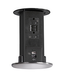 Lew Electric UCPDR-20-SS-USB/GFI Kitchen Under Counter Pop Down 2 Usb Ports with 20A (TR) GFI