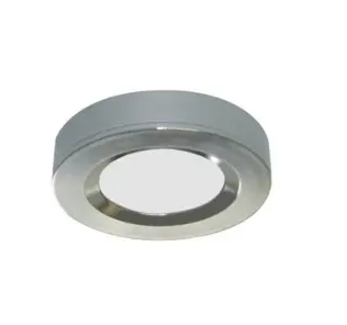 Cyber Tech Lighting UL3PK/NS 2W LED Undercabinet Hockey Puck 3 pc Light Kit, Nickel Satin Finish