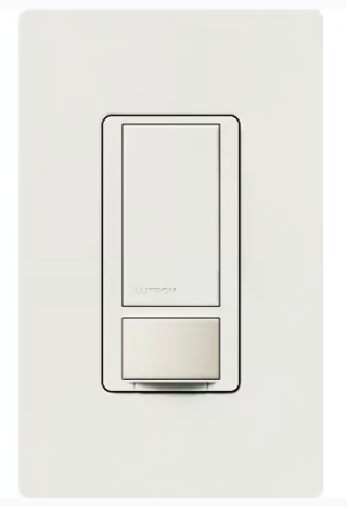 Lutron UMS-VPS6M2-DV-WH Maestro Sensor Switch, Vacancy Only, BAA Compliant, Neutral Optional,6A Light, 3A Fan, White Finish