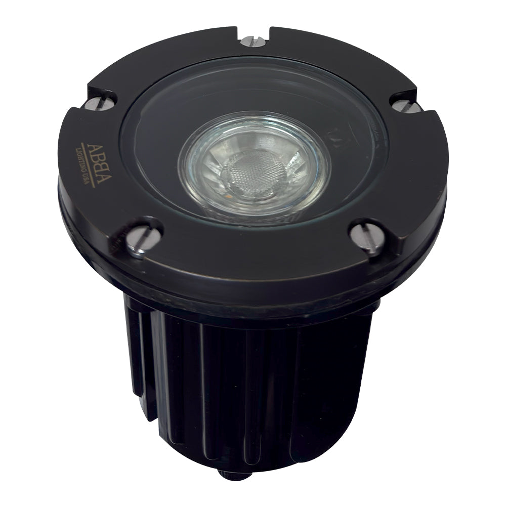 ABBA Lighting USA UNB04-Bk 4.11″ Heavy Duty Cast Brass Well Light - Finish: Black