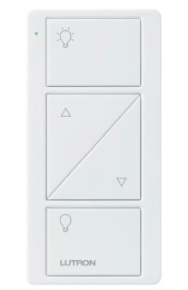 Lutron UPJ2-2BRL-WH-L01 2-Button with Raise/Lower, Pico Smart Remote, with Light Icons, White, BAA Compliant, White Finish