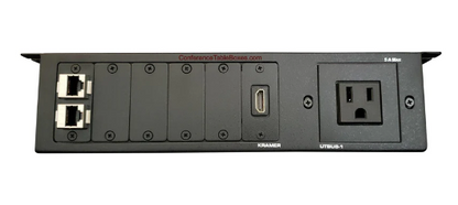 Lew Electric UTBUS-1-1 Under Table Edge Mount Box, 1 Power, 2 Data, 1 HDMI - Black