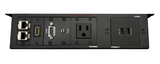 Lew Electric UTBUS-1-5 Under Table Edge Mount Box, 1 Power, 2 Data, 1 HDMI, 1 VGA, 1 Audio - Black