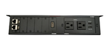 Lew Electric UTBUS-2-1 Under Table Edge Mount AV Box W/2 Power, 2 Data, 1 HDMI, 2 Charging  USB, 1 HDMI, Black