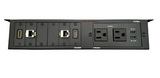 Lew Electric UTBUS-2-3 Under Table Edge Mount AV Box W/2 Power, 2 Data, 2 HDMI, 2 Charging USB, Black