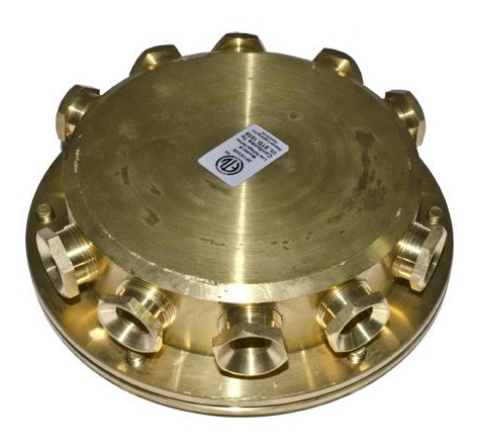 Dabmar Lighting UWB-10 Underwater Junction Box in Brass Finish