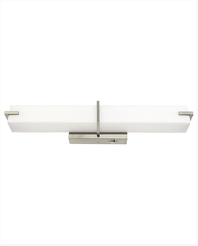 Cyber Tech Lighting V24SQB-NS/CCT 24″ 25W LED Square Vanity Light Fixture, 3CCT Adjustable (3000K/3500K/4000K), 1750 Lumens, Dimmable, Nickel Satin Finish
