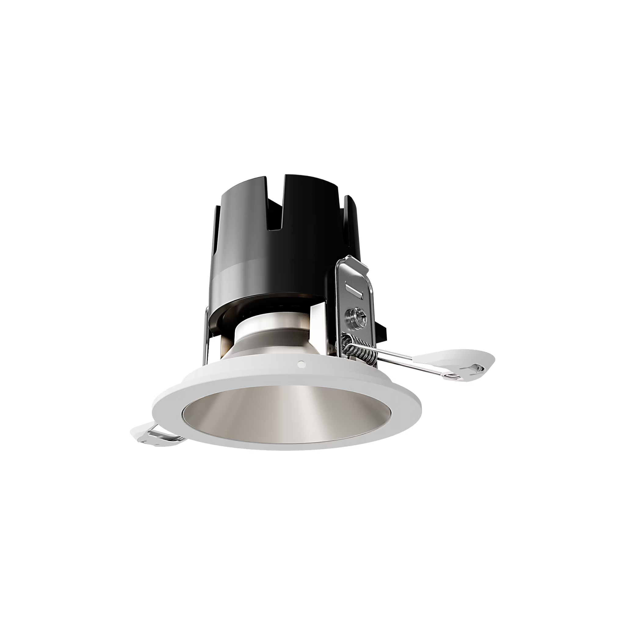 Visual Comfort Architectural ENCL3RRF-L15935AI-C-W Entra CL 3" Round Remodel Flanged Adjustable Downlight – 15W – 3500K – 1300 Lumens – 90+ CRI – Champagne Reflector – White Flanged Trim IC Airtight