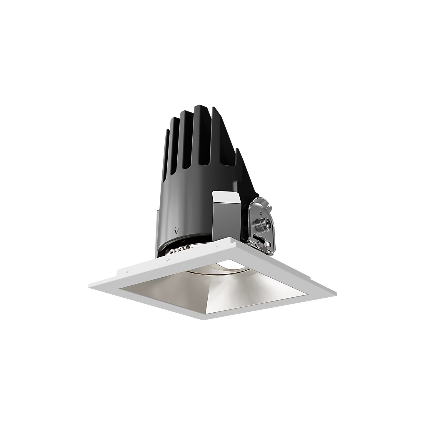 Visual Comfort Architectural ENCL3SRF-L12927DI-C-W Modern Entra CL 3" Square Remodel Flanged Light - CCT: 2700K - 12W - Reflector Finish: Champagne - Trim Finish: White