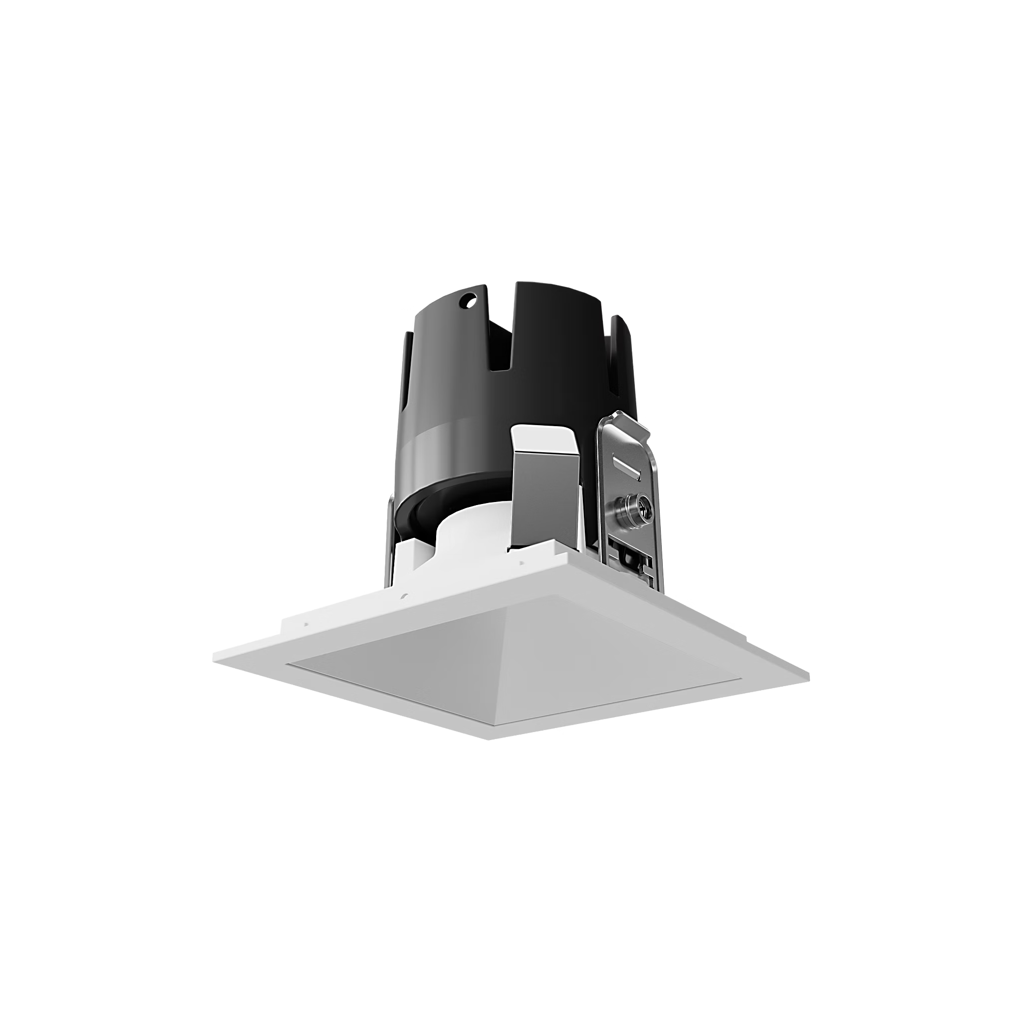 Visual Comfort Architectural ENCL3SRF-L12WD31WI-W-W Modern Entra CL 3" Square Remodel Flanged Light - CCT: 3000K-1800K - 12W - Reflector Finish: White - Trim Finish: White