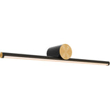 Dals Lighting VCC36-CC-BG Balance 1 Light 36 inch Black and Gold Wall Vanity Light Wall Light