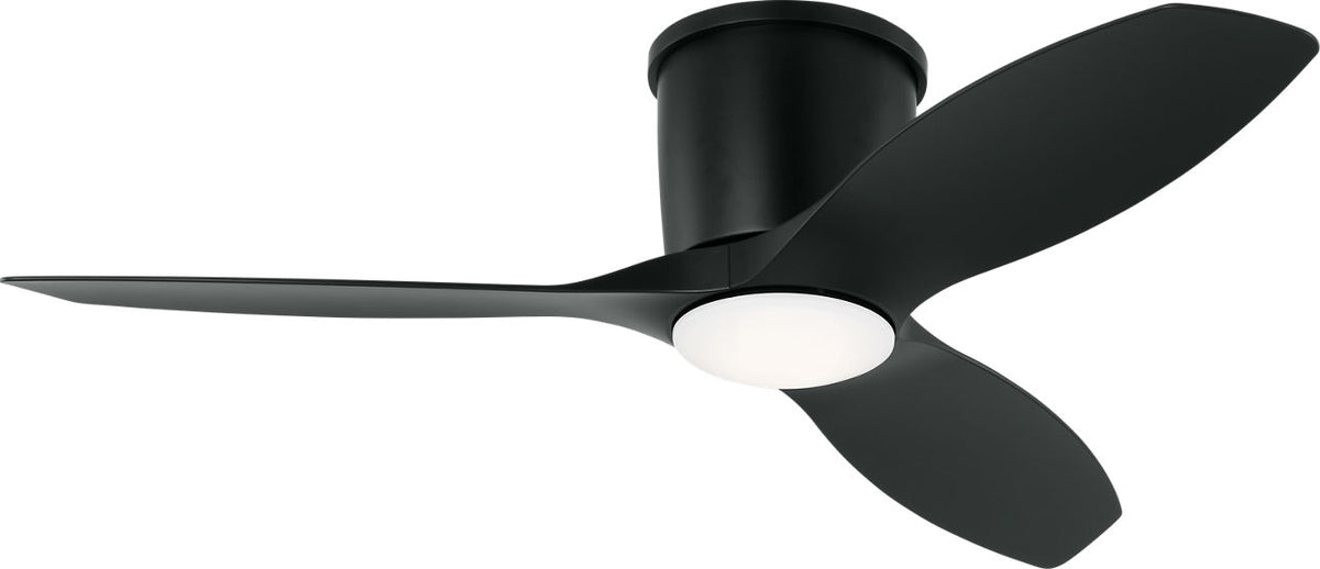 Generation Lighting Titus 44 inch Midnight Black hugger LED ceiling fan