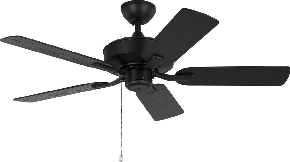 Generation Lighting Linden Outdoor 44 Midnight Black ceiling fan