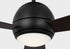 Generation Lighting Orbis 52 LED ceiling fan in Midnight Black with light kit