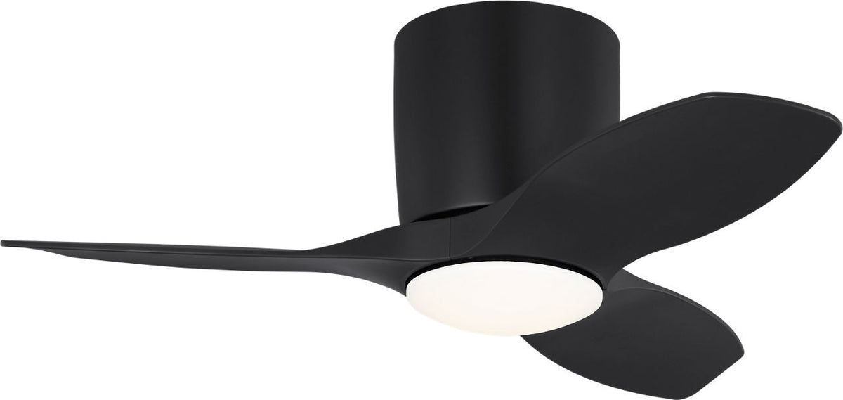 Generation Lighting Titus 32 inch Midnight Black hugger LED ceiling fan