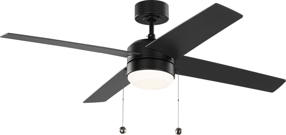 Generation Lighting Loni 52 inch Midnight Black LED pull chain ceiling fan