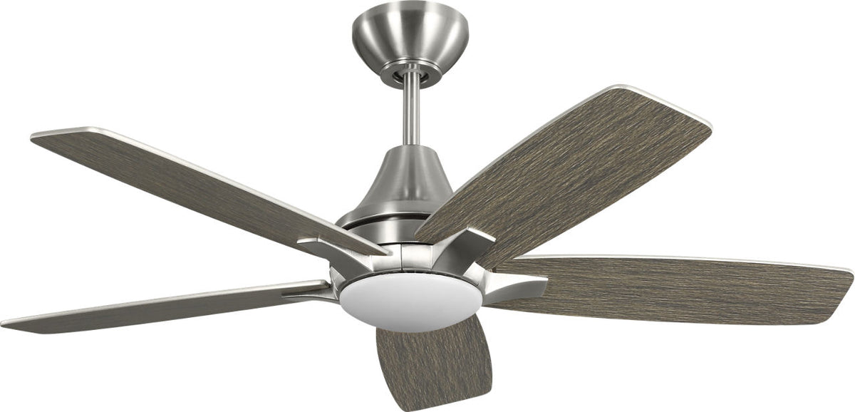 Generation Lighting Lowden 44 LED brushed steel ceiling fan with light kit