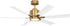 Generation Lighting Flera Smart 52 LED 52 inch Burnished Brass ceiling fan with matte white blades