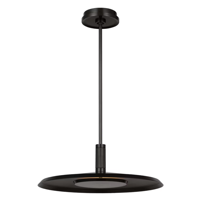 Visual Comfort Architectural AKPD17027BZ Saucer Large Pendant - Dark Bronze - 15.7W 2700K - 40 Lumens - Dimmable