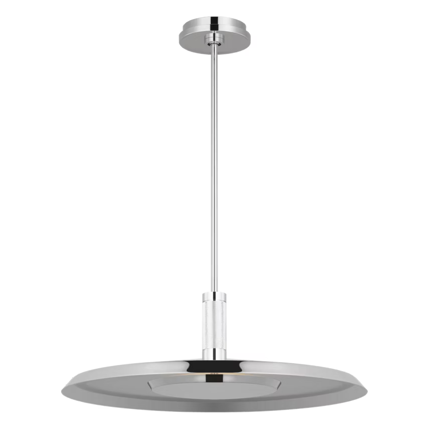 Visual Comfort Architectural AKPD17027N Saucer Large Pendant - Polished Nickel - 15.7W 2700K - 40 Lumens - Dimmable