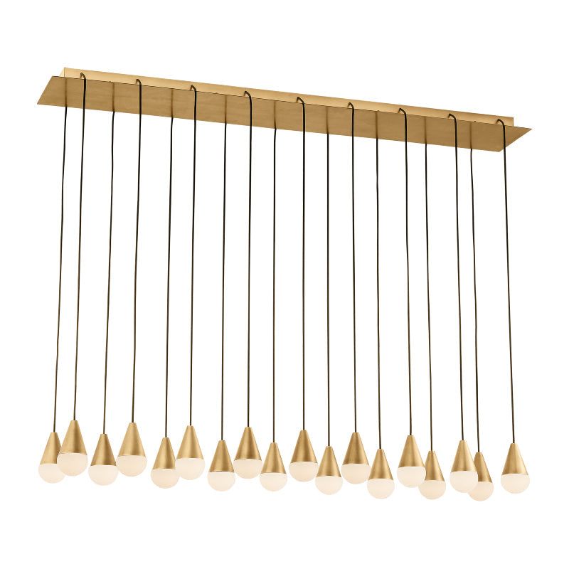 Visual Comfort Architectural SLCH51630HAB-277 Modern Sean Lavin Cupola Alabaster 18-lt 45" LED Chandelier CCT 3000K - Voltage 277V - Finish Antique Brass