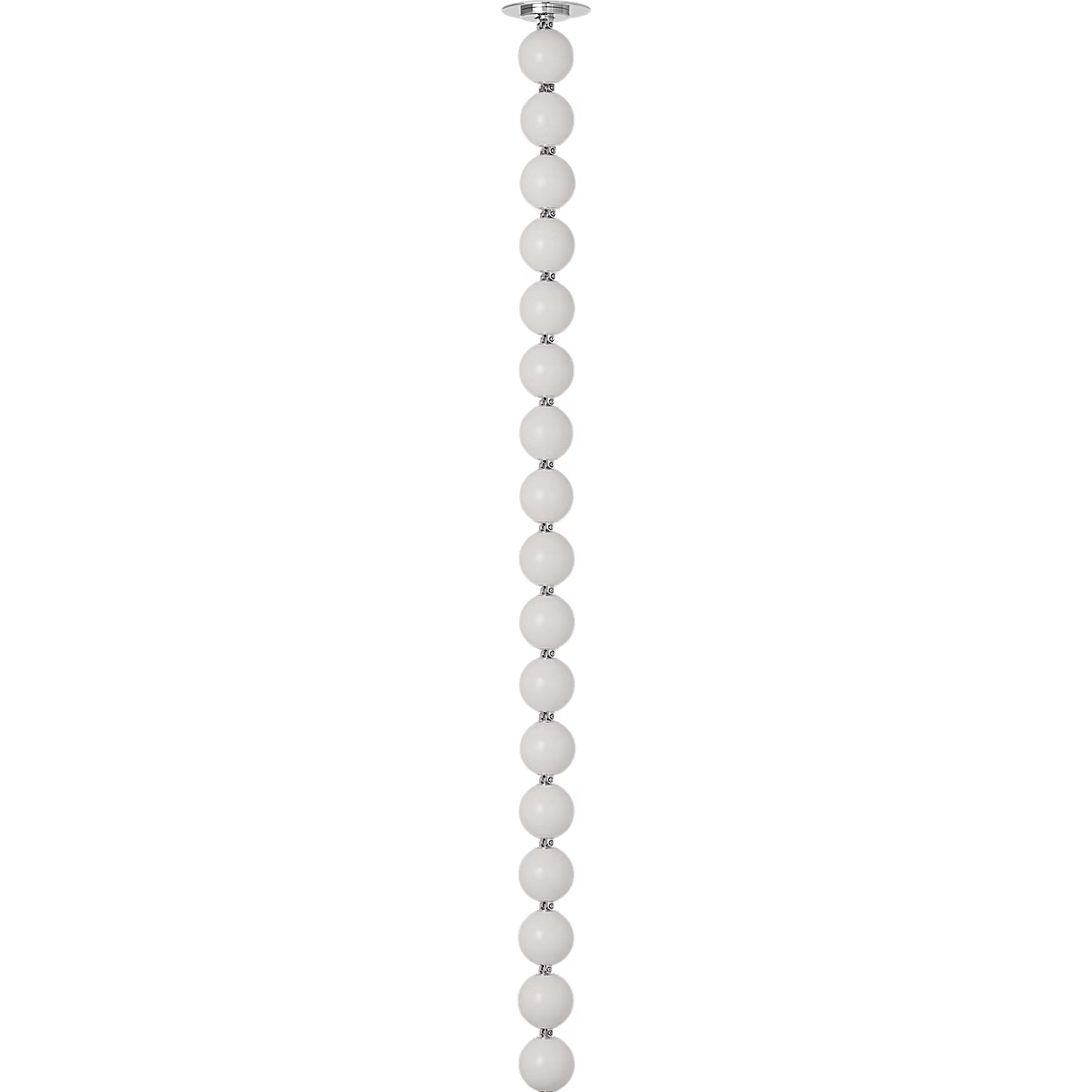 Visual Comfort Architectural SLPD23130NS Modern 48" Perle Milk Glass LED Surface Mount Driver Pendant Ceiling Light - 120V - CCT: 3000K - Finish: Polished Nickel
