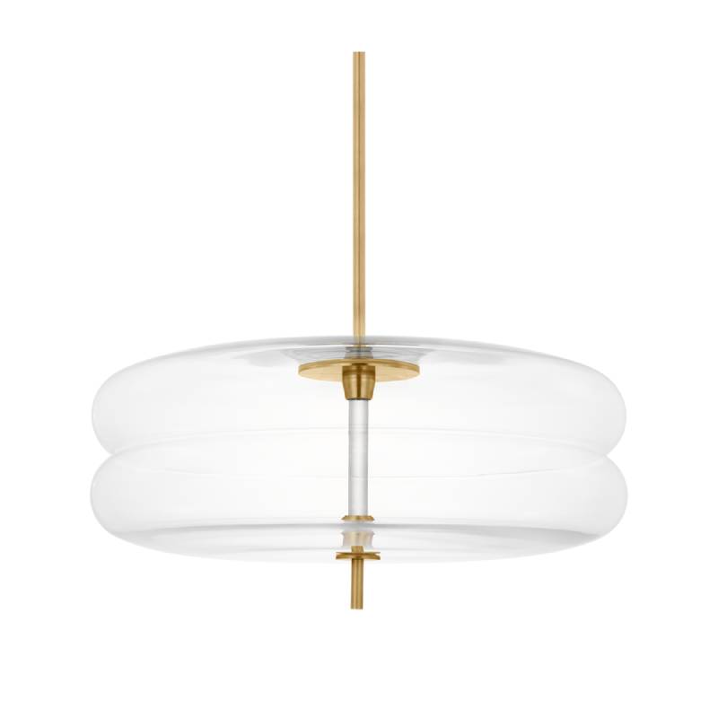 Visual Comfort Architectural SLPD31027CNB Modern Sean Lavin Shakkei 1-lt 22" LED Pendant Ceiling Light - Voltage: 120-277V - CCT: 2700K - Finish: Natural Brass