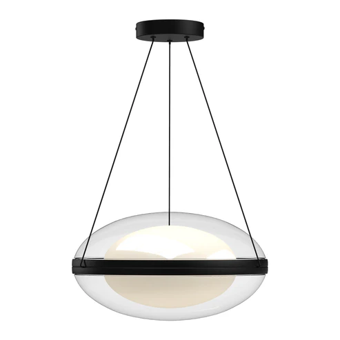 Kuzco Lighting PD76316-BK/OP-UNV Virgo LED 16 inch Pendant Ceiling Light Black Finish