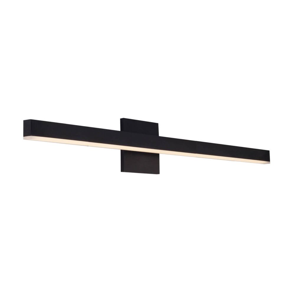 Kuzco Lighting VL10337-BK-2700K Vega 37 inch LED Bath Vanity Light in Black with White Acrylic Diffuser, Wattage 26W, Color Temperature 2700K