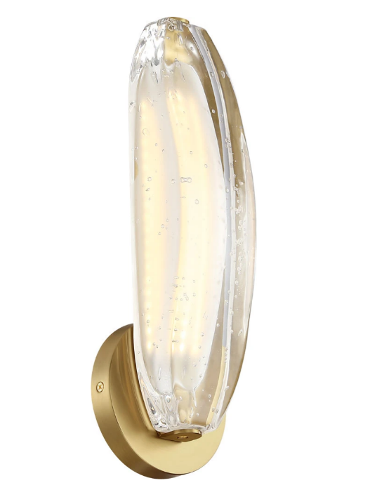 SDQ Lighting VL36020BG Contemporary Brushed Gold LED Wall Lamp Fixture, CCT 3000k